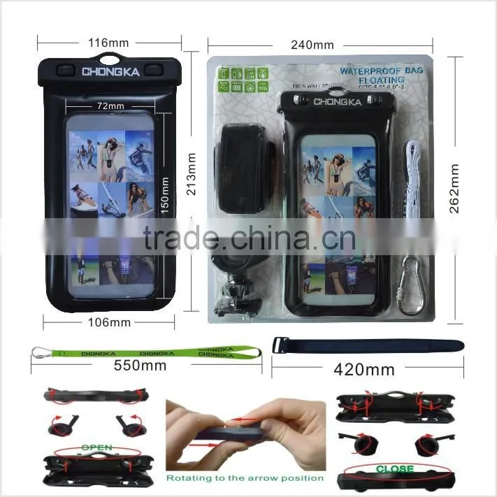 Hot Sale Supermarket PVC Cell Phone Waterproof Dry Bag