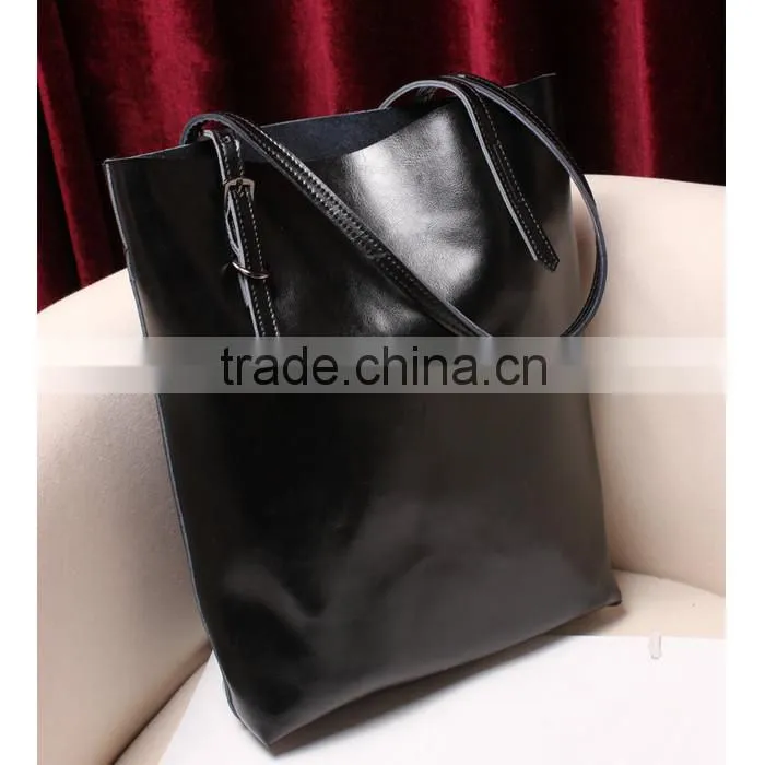 2015 fashionable lady handbag, handbag leather