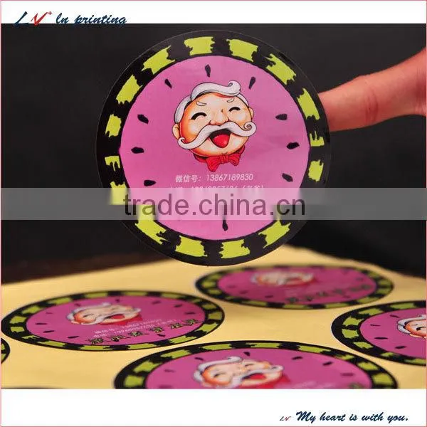 custom self adhesive label sticker
