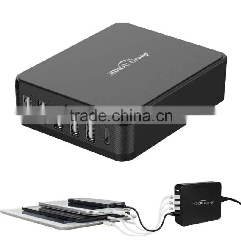 Sidiou Group PowerPort 6 35W 6-port USB charger with 1 type-C charge port Support tablet PC and mobile phone charging