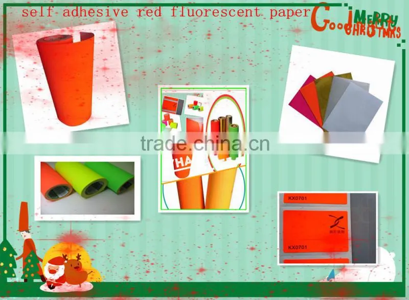 red fluorescent label paper