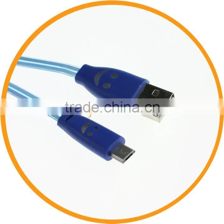 1M Colorful Micro USB LED Charging Cable for Samsung S5 S4 S3 from Dailyetech