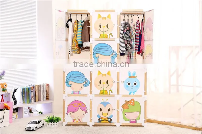 2015 China high quality 3 doors wooden wardrobe closet