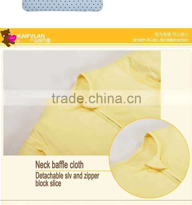 Children's 100% cotton baby sleeping bag detachable sleeve and detachable cotton fillings quilt for four seasons pink color