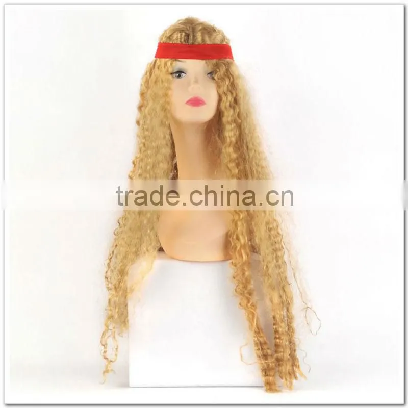 Curly blonde wigs for party