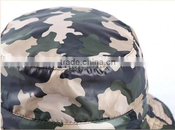 funny outdoor camo bucket hat for sale 100% polyester waterproof custom camouflage bucket hats