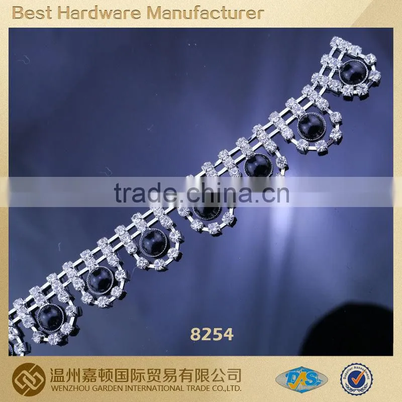 Tassel drop rhinestone cup chain for shoes, bags decoration