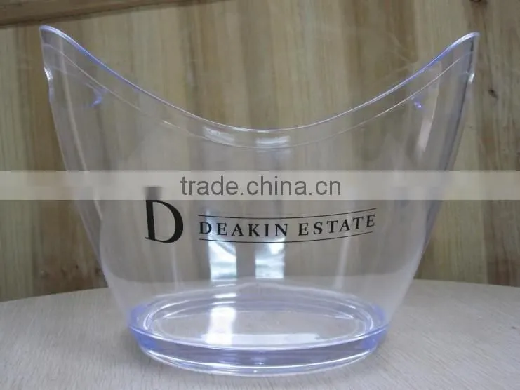customized plastic double color beer cooler bucket for promotion