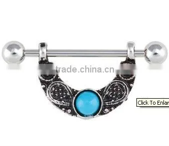 316L Stainless Steel Unique Barbell Body Piercing Jewelry Nipple Bar