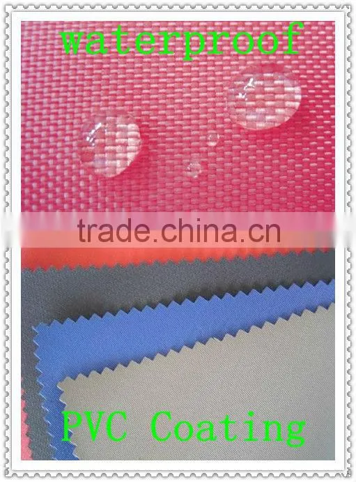 waterproof fabric/WR poly oxford cloth with pvc backing