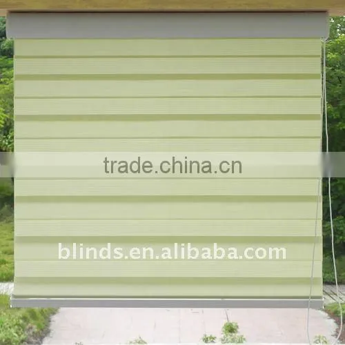 Green Rainbow Zebra Sheer Window Blinds