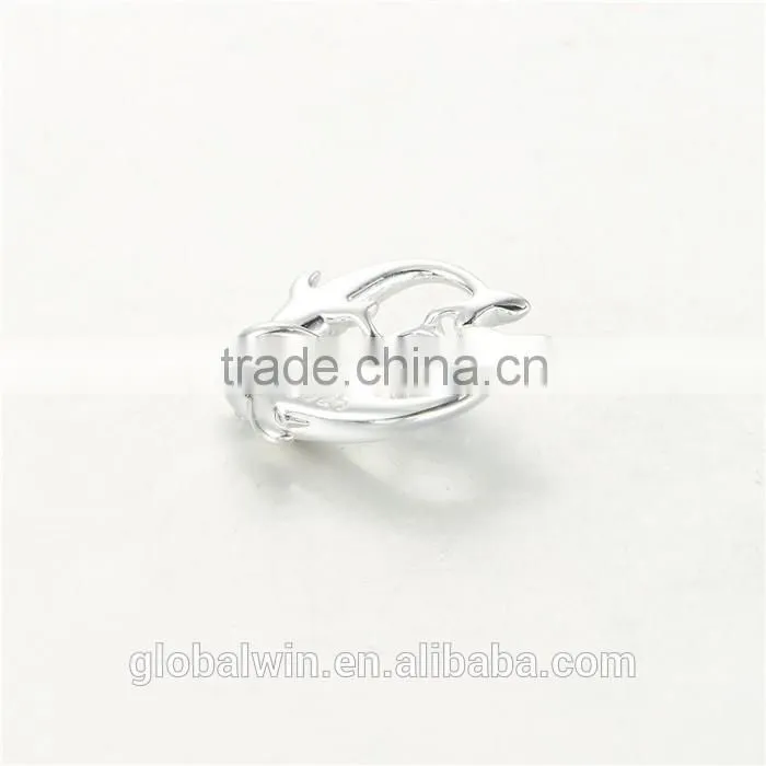S925 Sterling Silver Lovely Animel Dolphins Crystal Pendant For Necklace