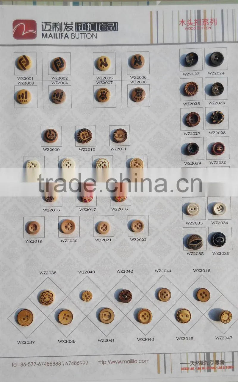 High End Colorful Wooden Shirt Buttons for Mens shirts & Womens Shirts