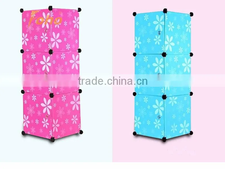 3 cubes eco-friendly plasti cube storage organizer with PP panel and connector FH-AL0014-3