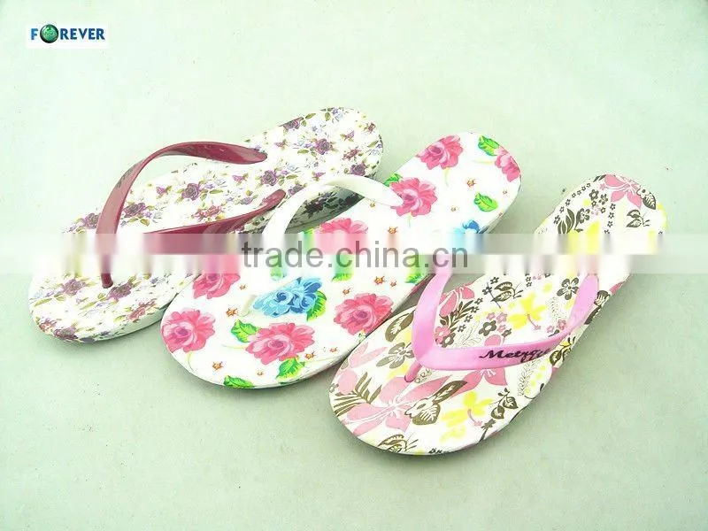 Printed ladies' EVA high heel slippers