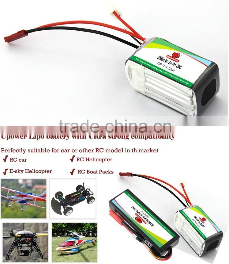 round lithium polymer battery pack 11.1 volt 650mah for tablet pc