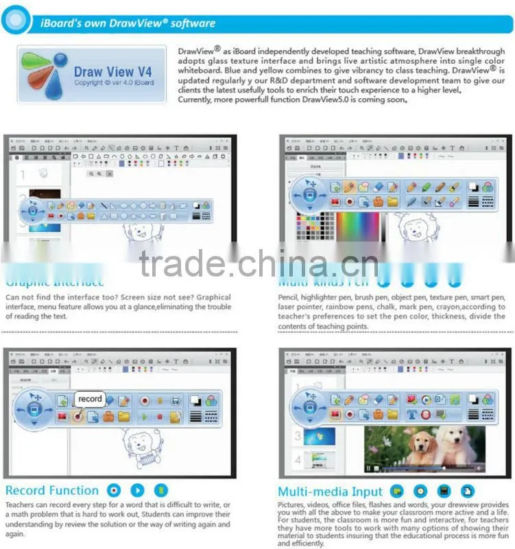 IR Whiteboard Type and No Folded Multi Touch Interactive Whiteboard
