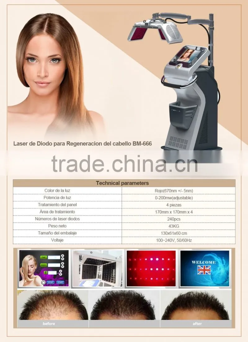 Machine laser hair treatment for hair growth BM-666