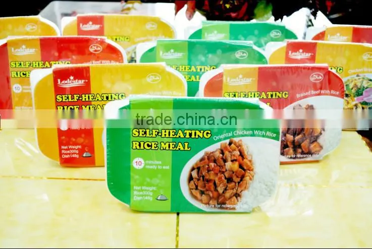 ready to eat meal self heating rice foods