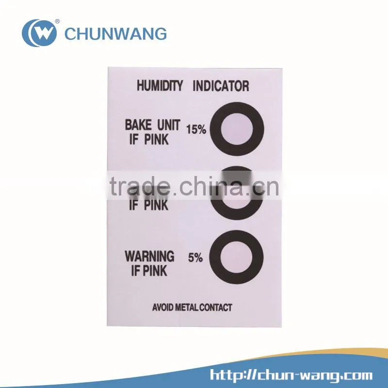 Factory Prcie Color Change Humidity Indicator Card
