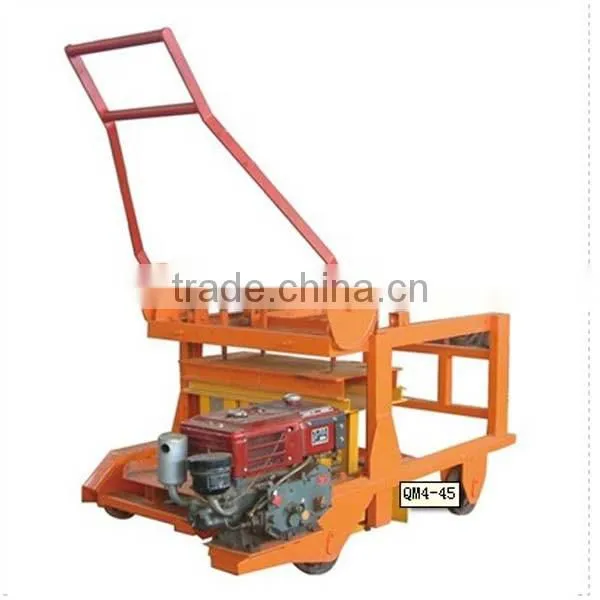 Movable cement hollow block laying machine QM4-45 using diesel in Africa price list