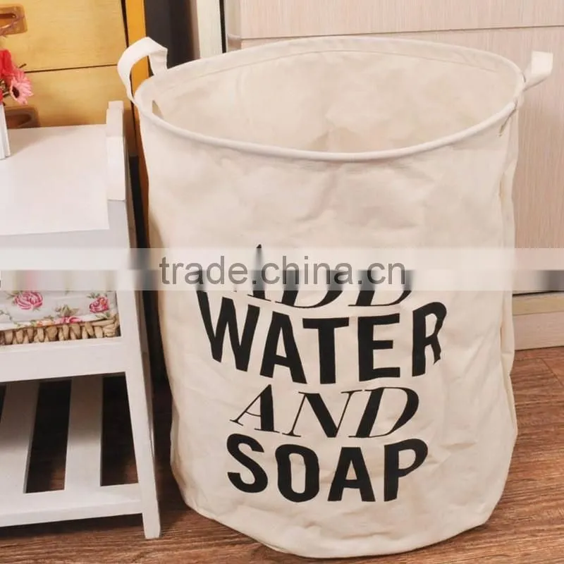 Unique Cotton Sundries Storage Bin Linen Collapsible Folding Laundry Basket