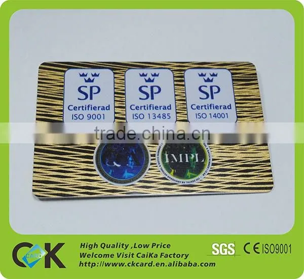 High quality International warranty card/product quality card