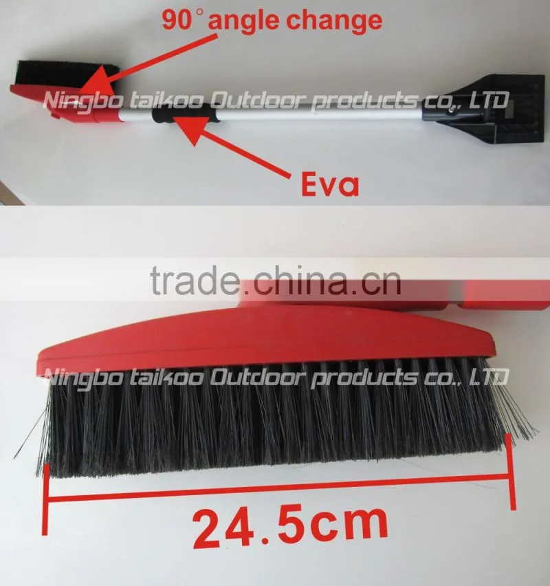 hot touch telescopic snow brush with ice scraper