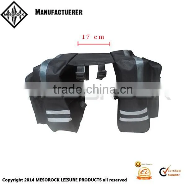Cycling Bicycle Black Rear Double Side Rack Bag Tail Seat Pannier Bag