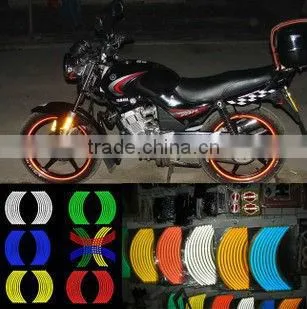 12" Wheel Rim Stripe Reflective Decal Tape Sticker Colorful Bike Tire Rim Tape