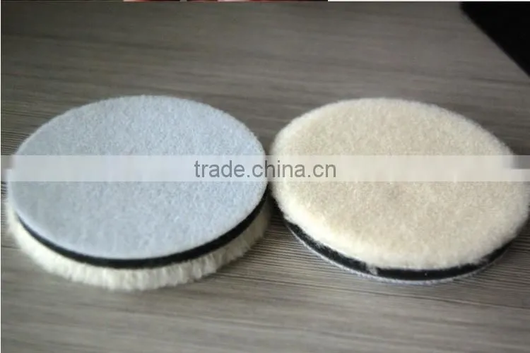Bevel Edge Wool + foam car polishing pad / adhesive foam pads