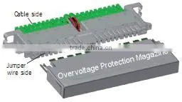 LSA 10 pair overvoltage Protection(Protector) Magazine 2 /10, 3 Pole Arrester Magazine