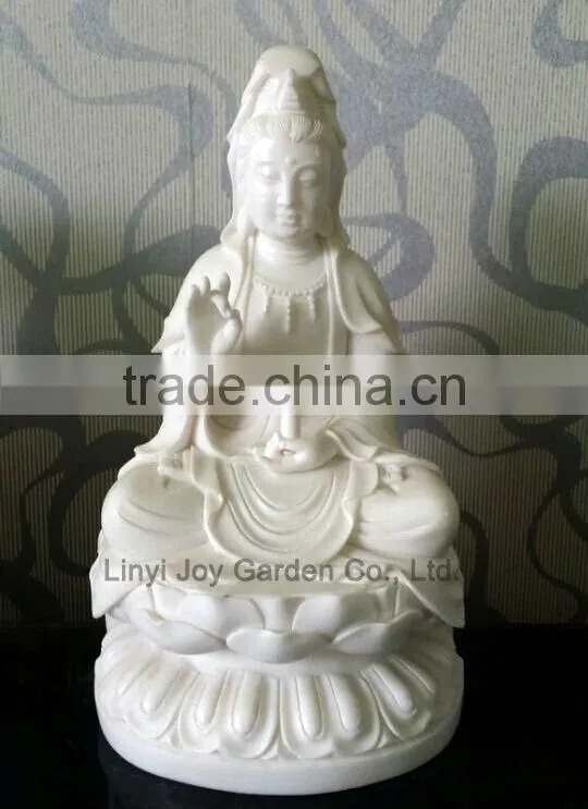 Home Deoc White Marble Guanyin Statue