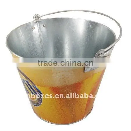 small metal tin buckets