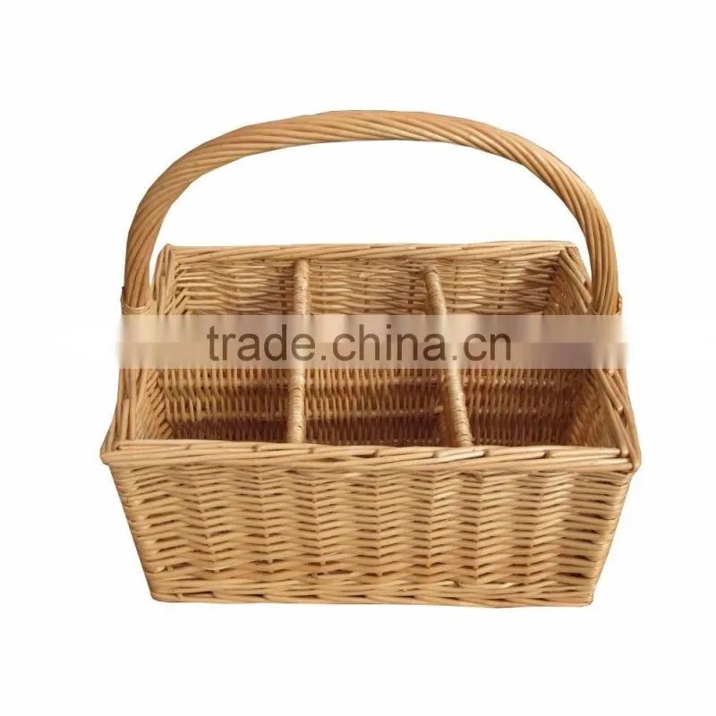 6 Bottle Wicker Wine Carrier Basket Wholesale