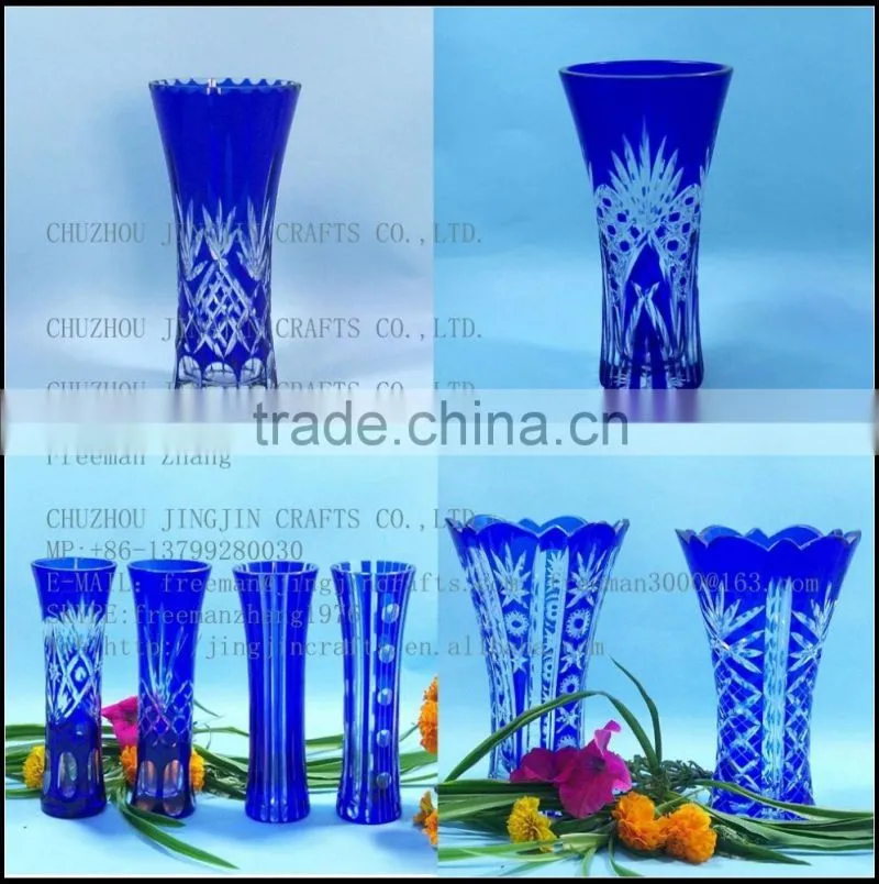 2017 new arrival overlay single flower glass vase