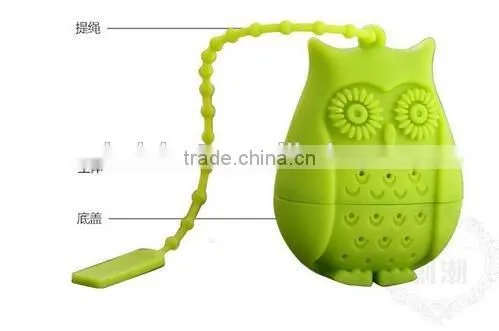 CY166 Owl Tea Infuser Adjustable Silicone Loose Leaf Tea Strainers