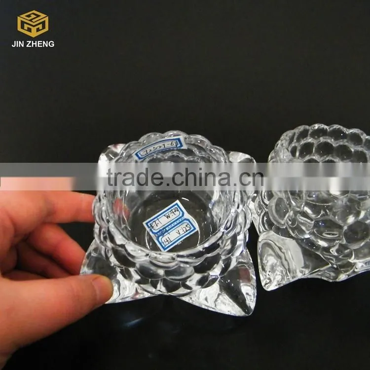 Beautiful Petal glass candle holder, crystal glass candle jar