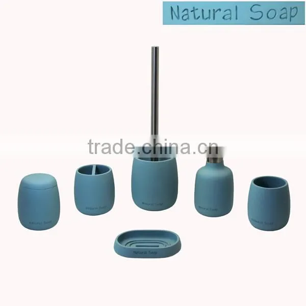 EA0073 New design Eco-friendly resin material accessories bathroom set white