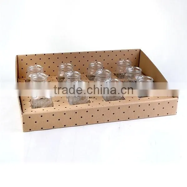 6pcs mini colorful mason jar glass with the handle
