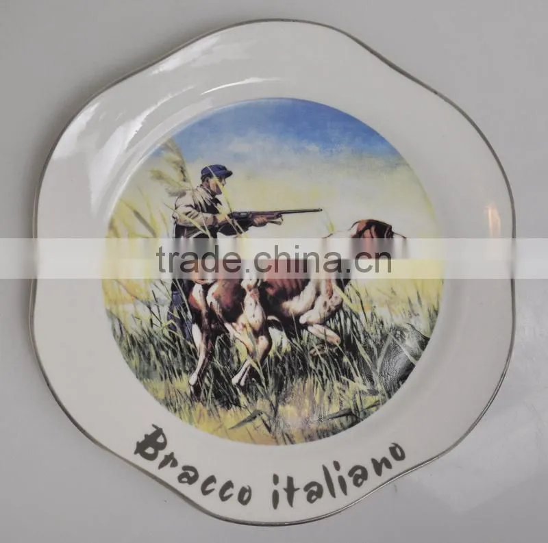 USA Pan Ceramic Pizza Pan with Classical Decal