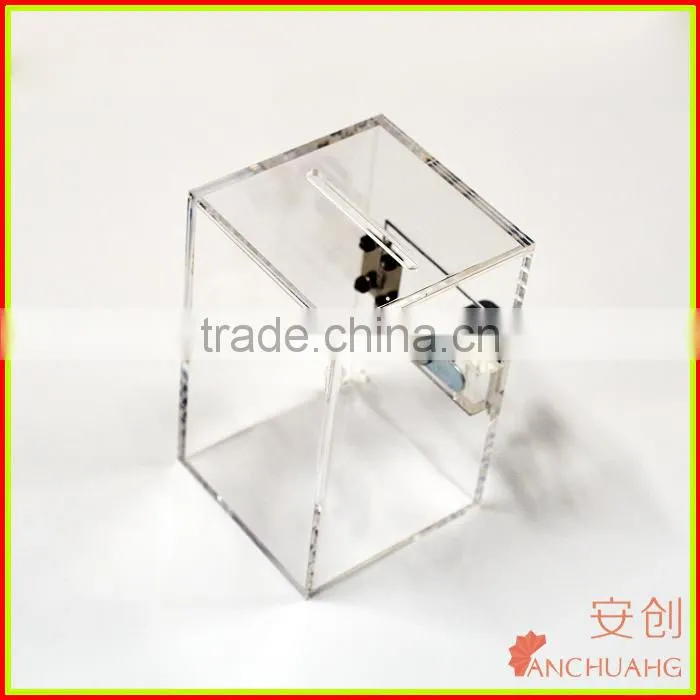 Wholesale Acrylic donation box/vote box with lock