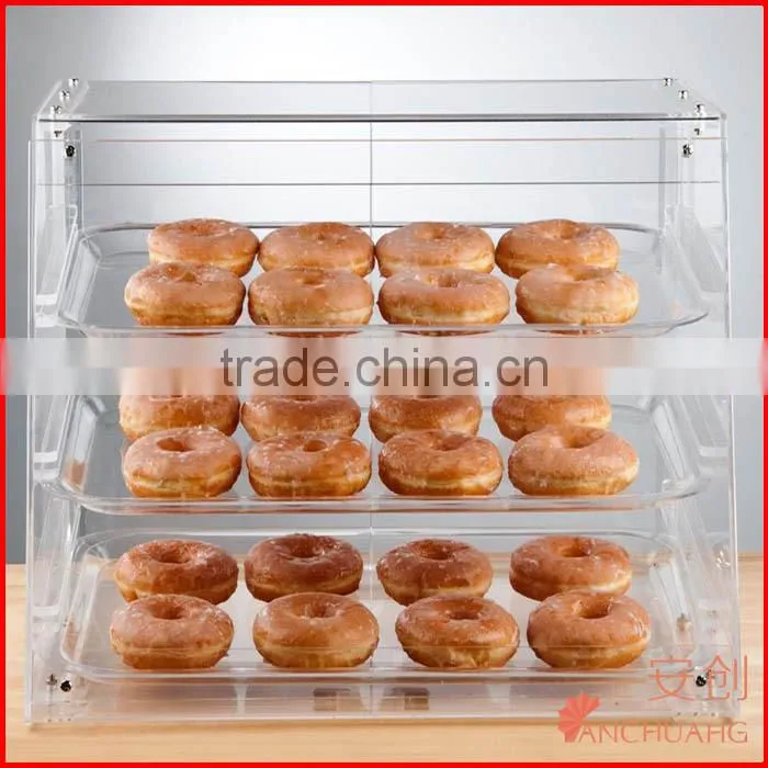 Stackable Square Acrylic Display Case with Front Door bakery showcase