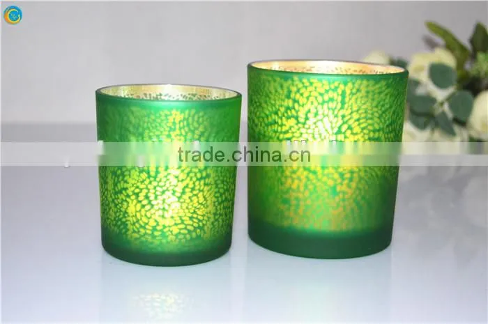 shining glass candle holder for table decoration
