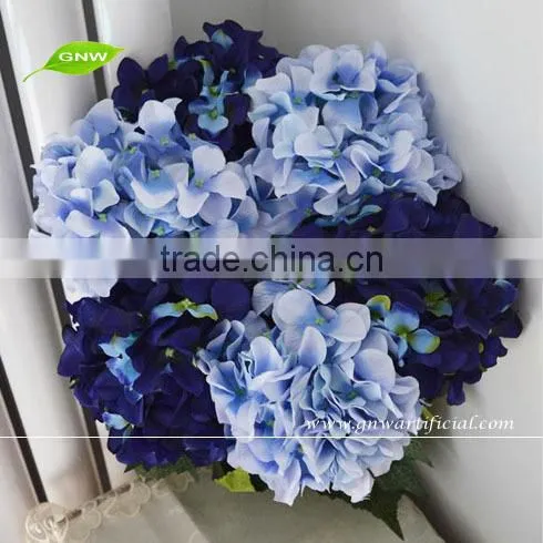 GNW FLW1508-10 Artificial Plastic Blue Rose Flower Type Wall used in wedding background wall