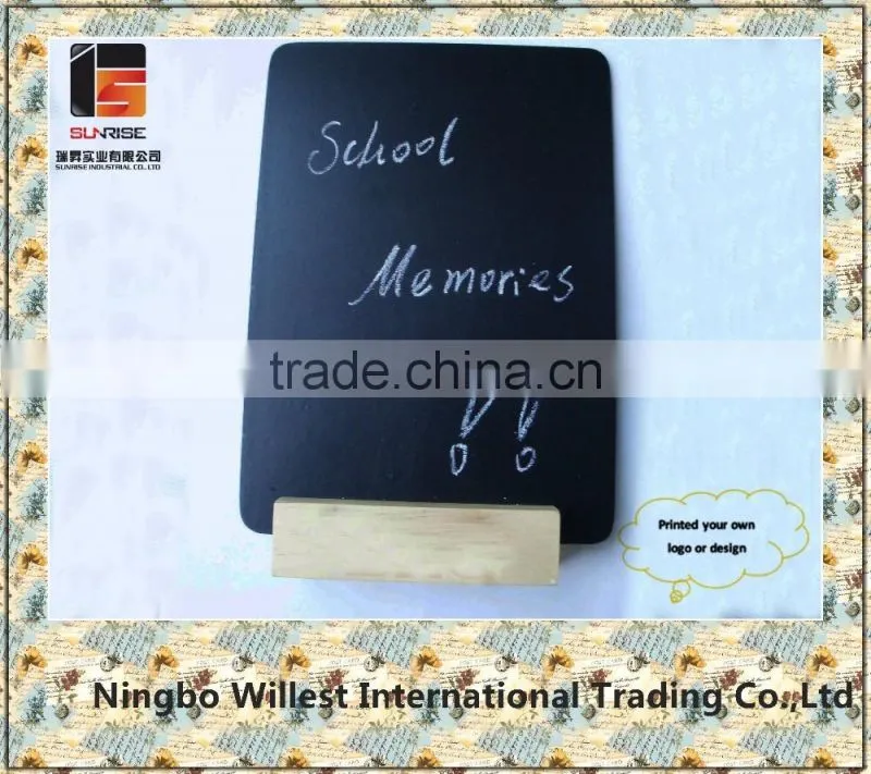 Rectangle mini wooden base for holding chalkboard/calendar/menu/trophy