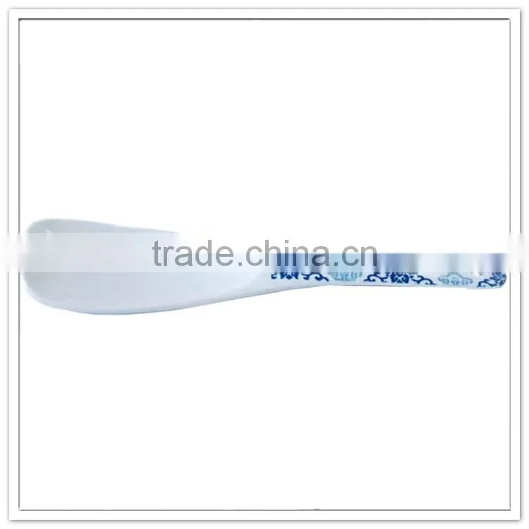 2016 innovative products white decal fashionable melamine plastic wholesale hard plastic spoon
