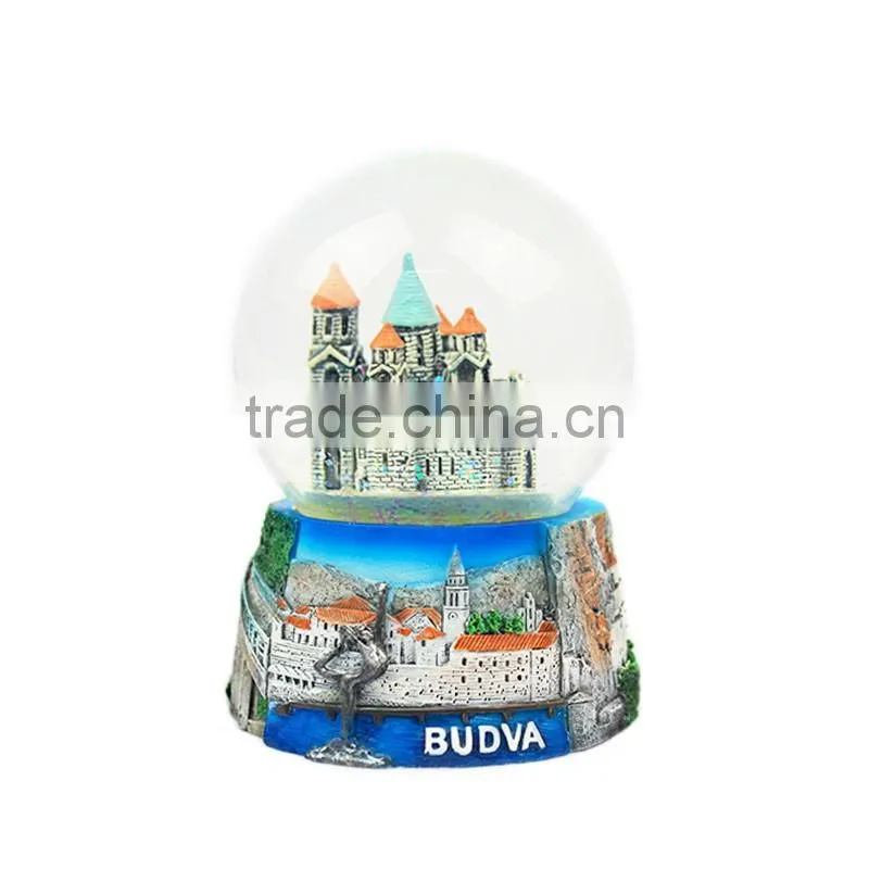 resin souvenir glass snow globe
