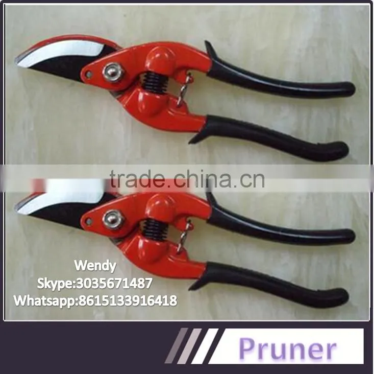 9"plastic handle carbon steel garden pruner pruning shear