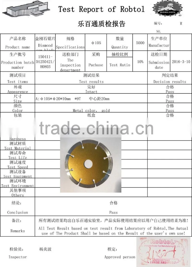4" Segmented Diamond Saw Blade Angle Grinder Circular Cutting Disc Disk Wheel Universal Stone Brick Block Concrete